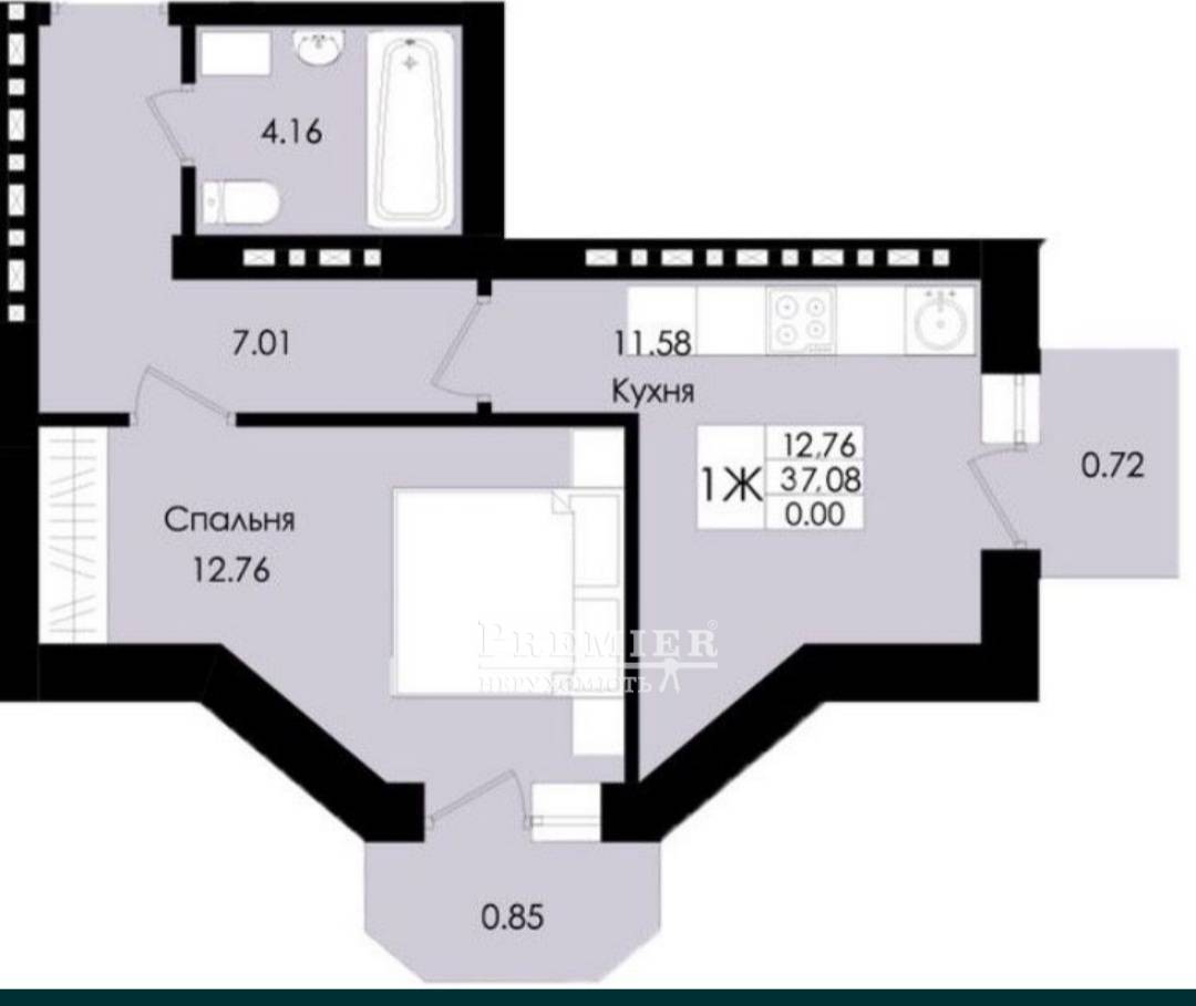 Продається 1-комн. квартира в новобудові, Варшавська вул., м.Одеса изображение 2