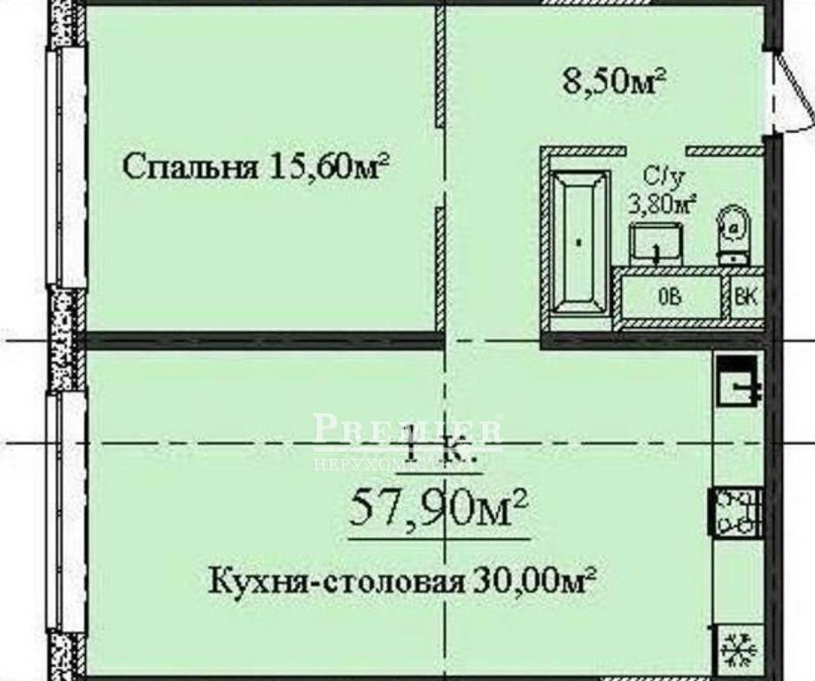 Продається 1-комн. квартира в новобудові, Гагарінське плато, м.Одеса изображение 3