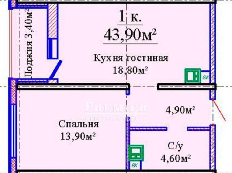 Продается 1-комн. квартира в новострое, Жаботинского ул. , г.Одесса изображение 2