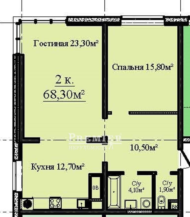 Продается 2-комн. квартира в новострое, Гагаринское плато, г.Одесса изображение 2