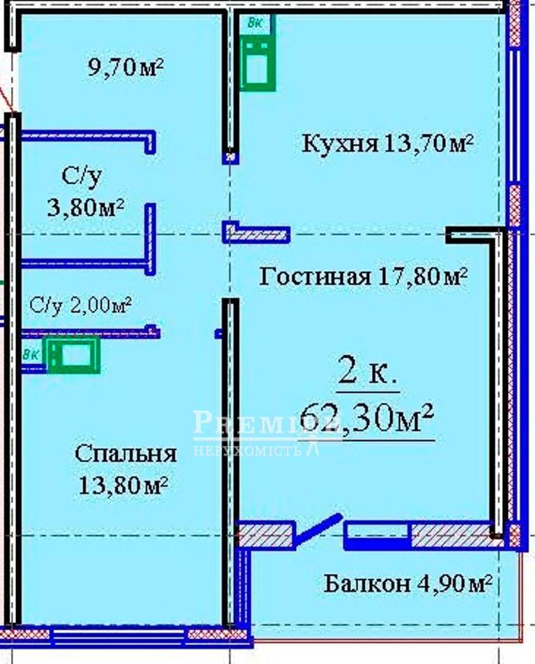 Продается 2-комн. квартира в новострое, Жаботинского ул. , г.Одесса изображение 2
