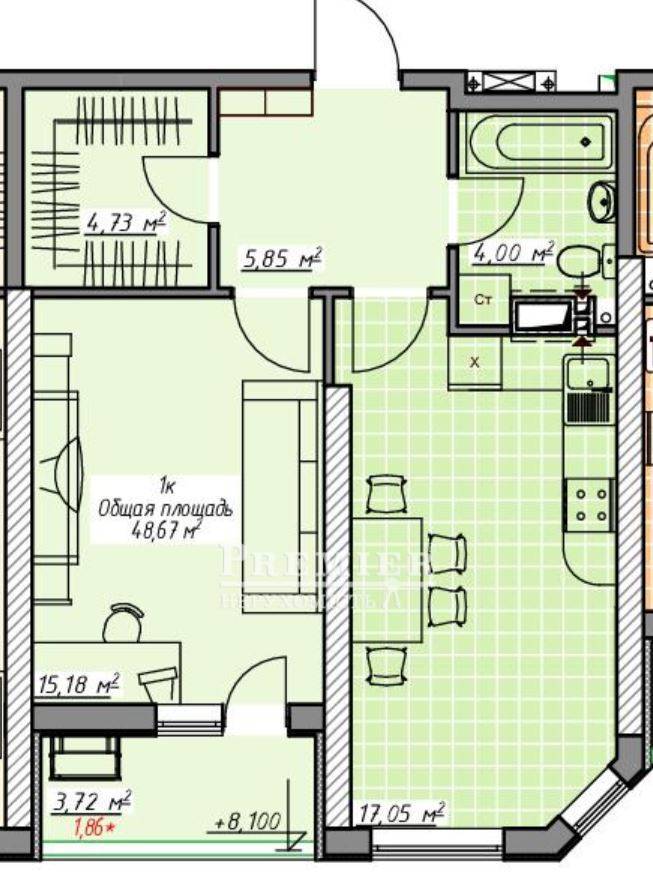 Продається 1-комн. квартира в новобудові, Генуезька вул. (Елегія Парк (Дом2)), м.Одеса изображение 8