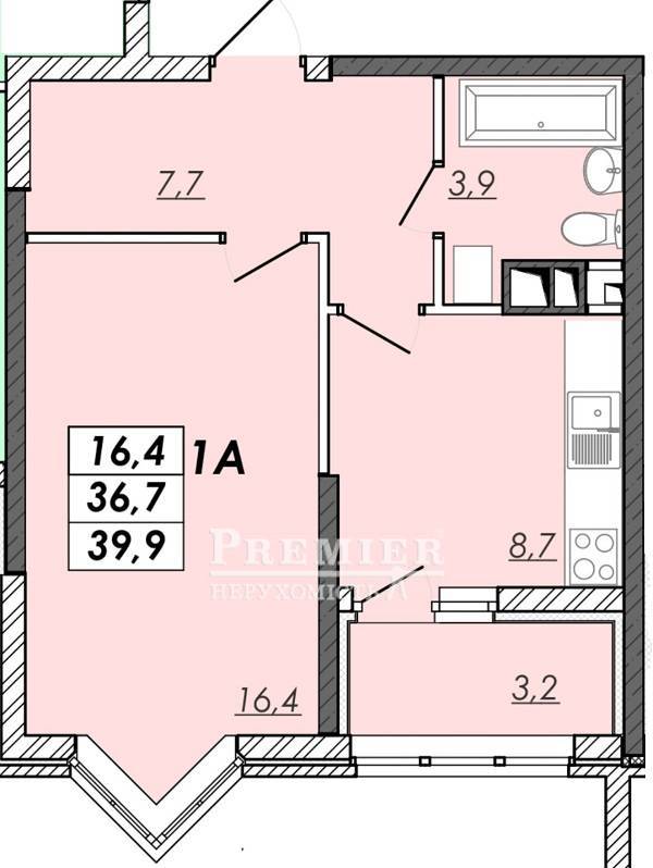 Продається 1-комн. квартира в новобудові, Овідіопольська дорога, м.Одеса изображение 3