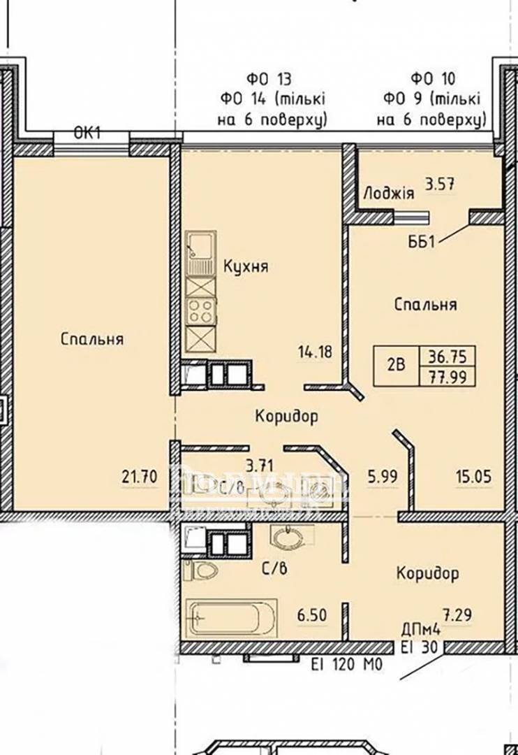 Продається 2-комн. квартира в новобудові, Шевченко просп., м.Одеса изображение 12