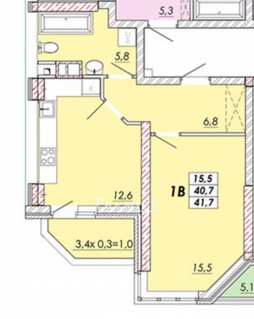 Продається 1-комн. квартира в новобудові, Овідіопольська дорога, м.Одеса изображение 4