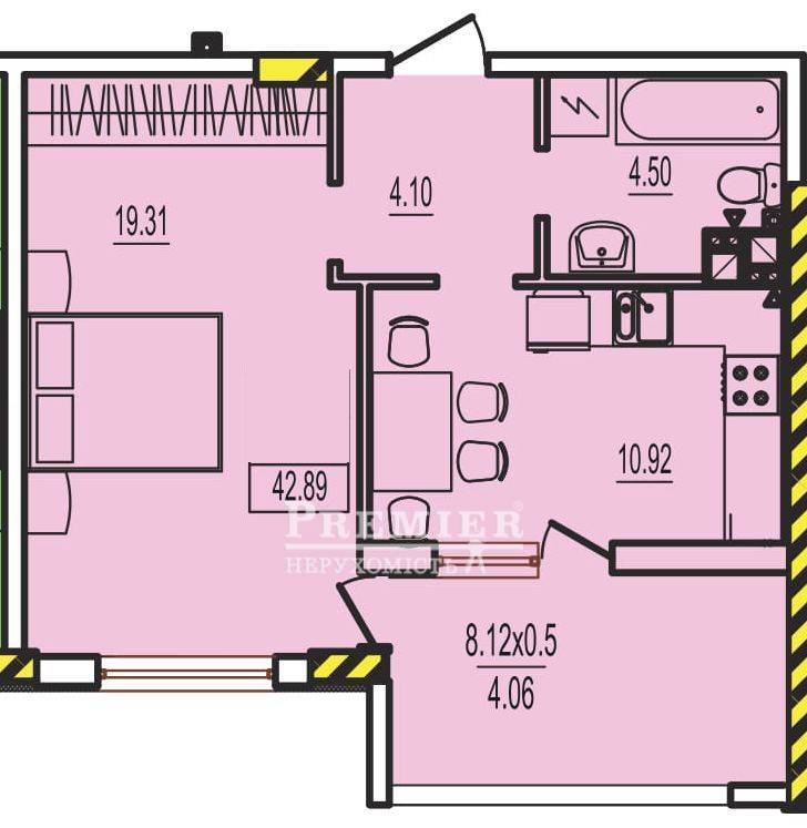 Продается 1-комн. квартира в новострое, Строителей ул., пгт. Таирово изображение 2