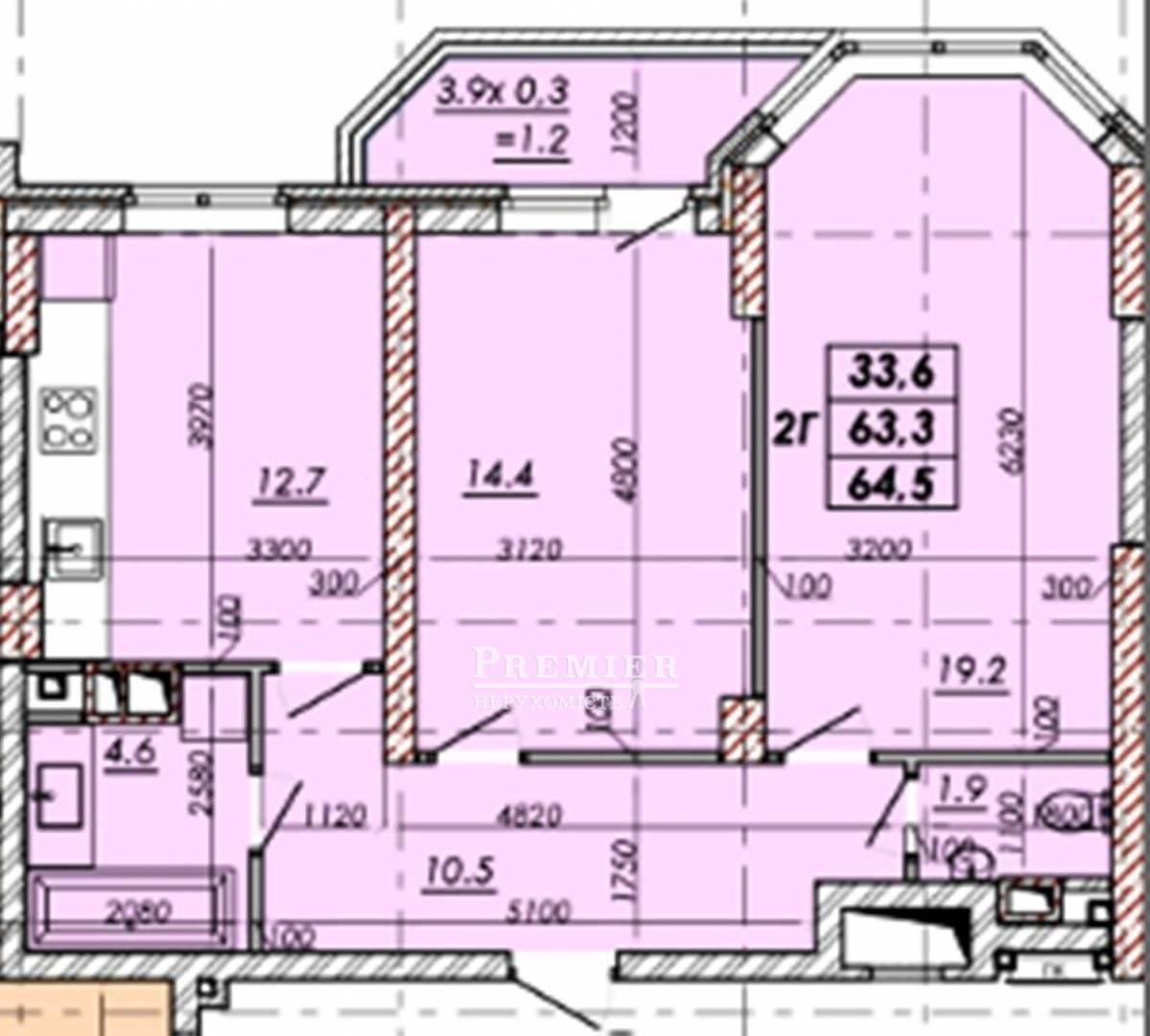 Продається 2кімнатна квартира, Овідіопольська дорога, м.Одеса изображение 2