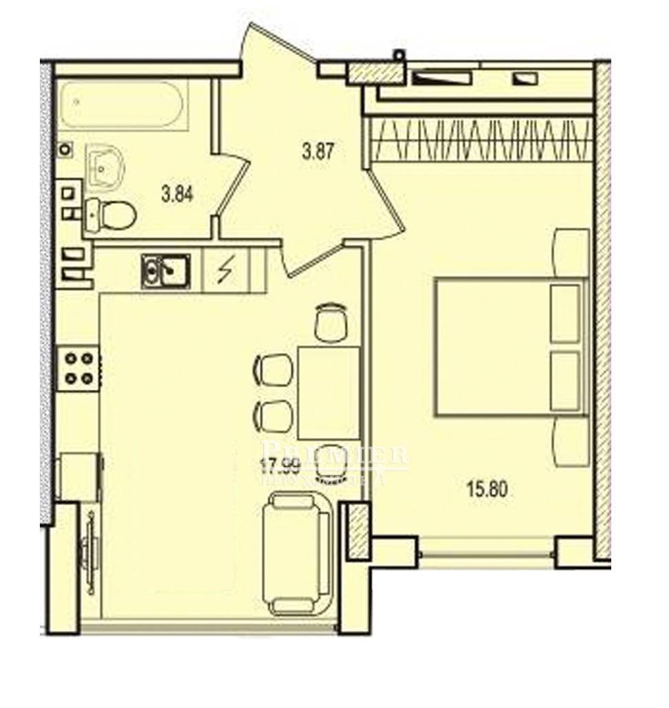 Продається 1-комн. квартира в новобудові, Марсельська вул., м.Одеса изображение 5