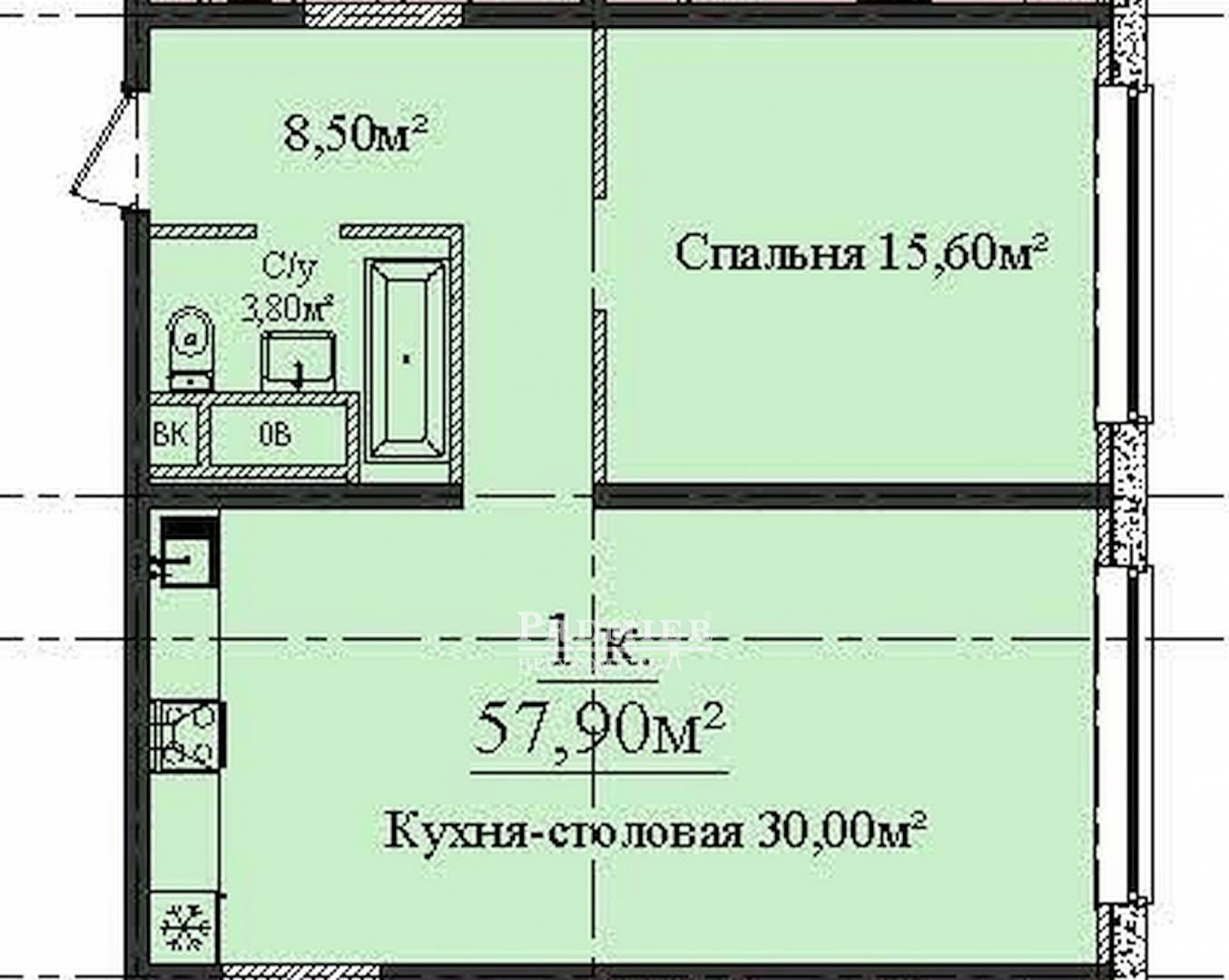 Продается 1-комн. квартира в новострое, Гагаринское плато, г.Одесса изображение 4