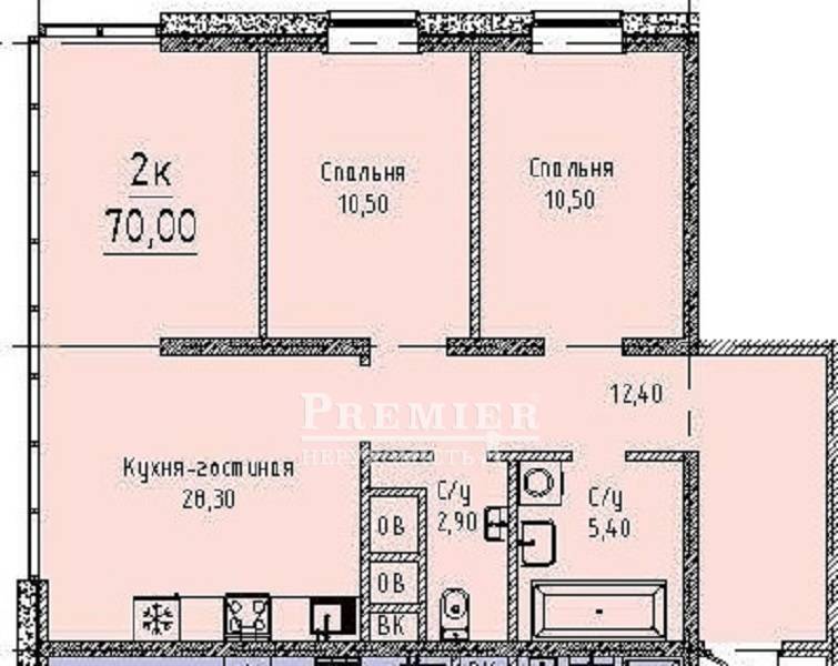 Продается 2-комн. квартира в новострое, Гагаринское плато, г.Одесса изображение 2