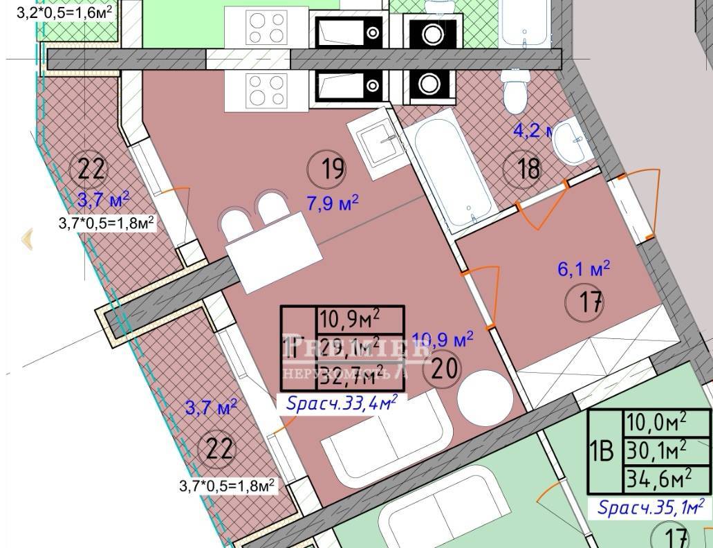Продается 1-комн. квартира в новострое, Фонтанская дорога ул. , г.Одесса изображение 4