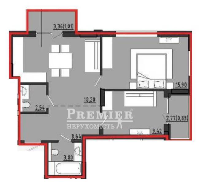 Продається 2-комн. квартира в новобудові, Чехова вул. (ЖК Сади рів'ери), м.Одеса изображение 10