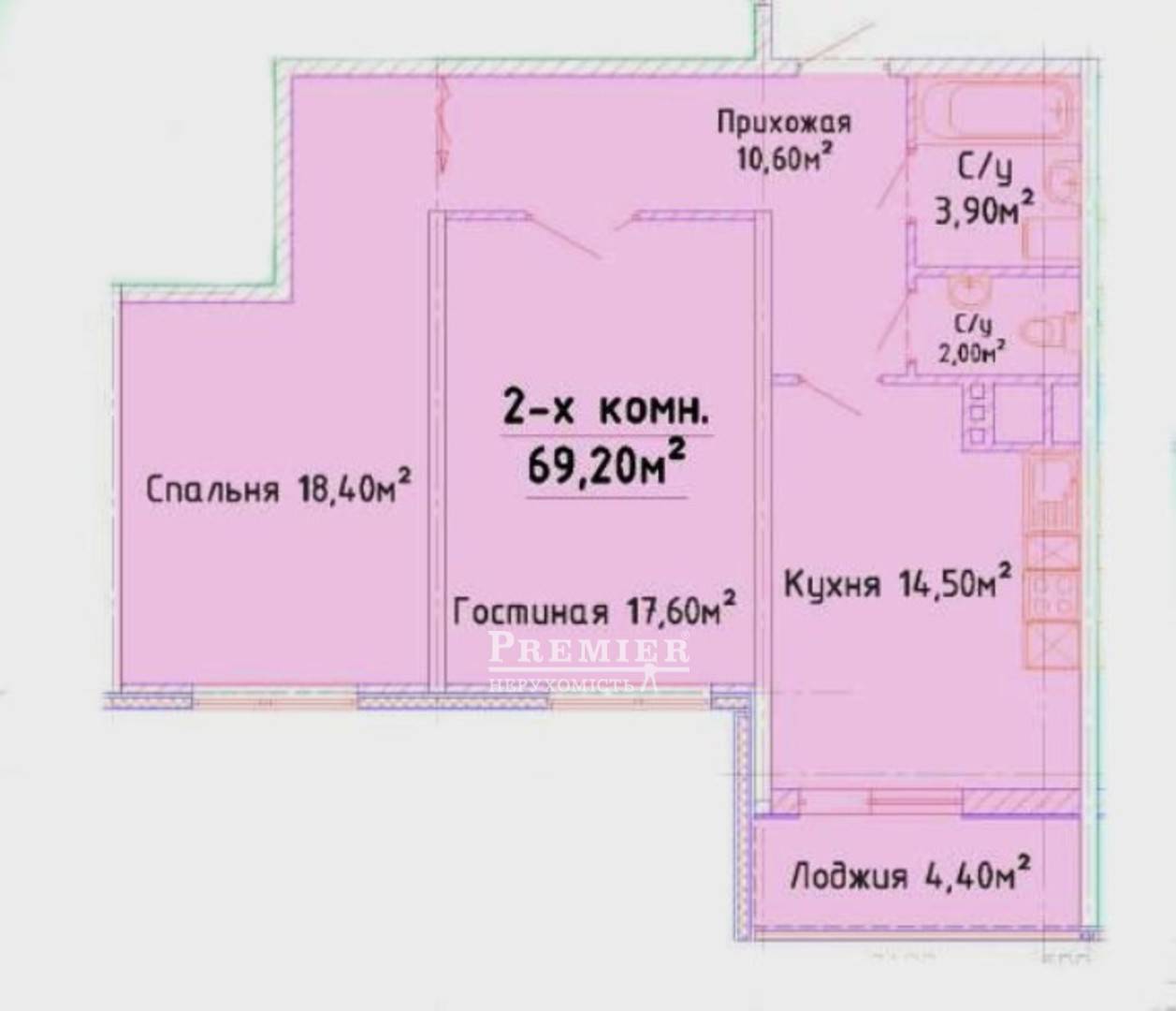 Продається 2-комн. квартира в новобудові, Середньофонтанська вул., м.Одеса изображение 3