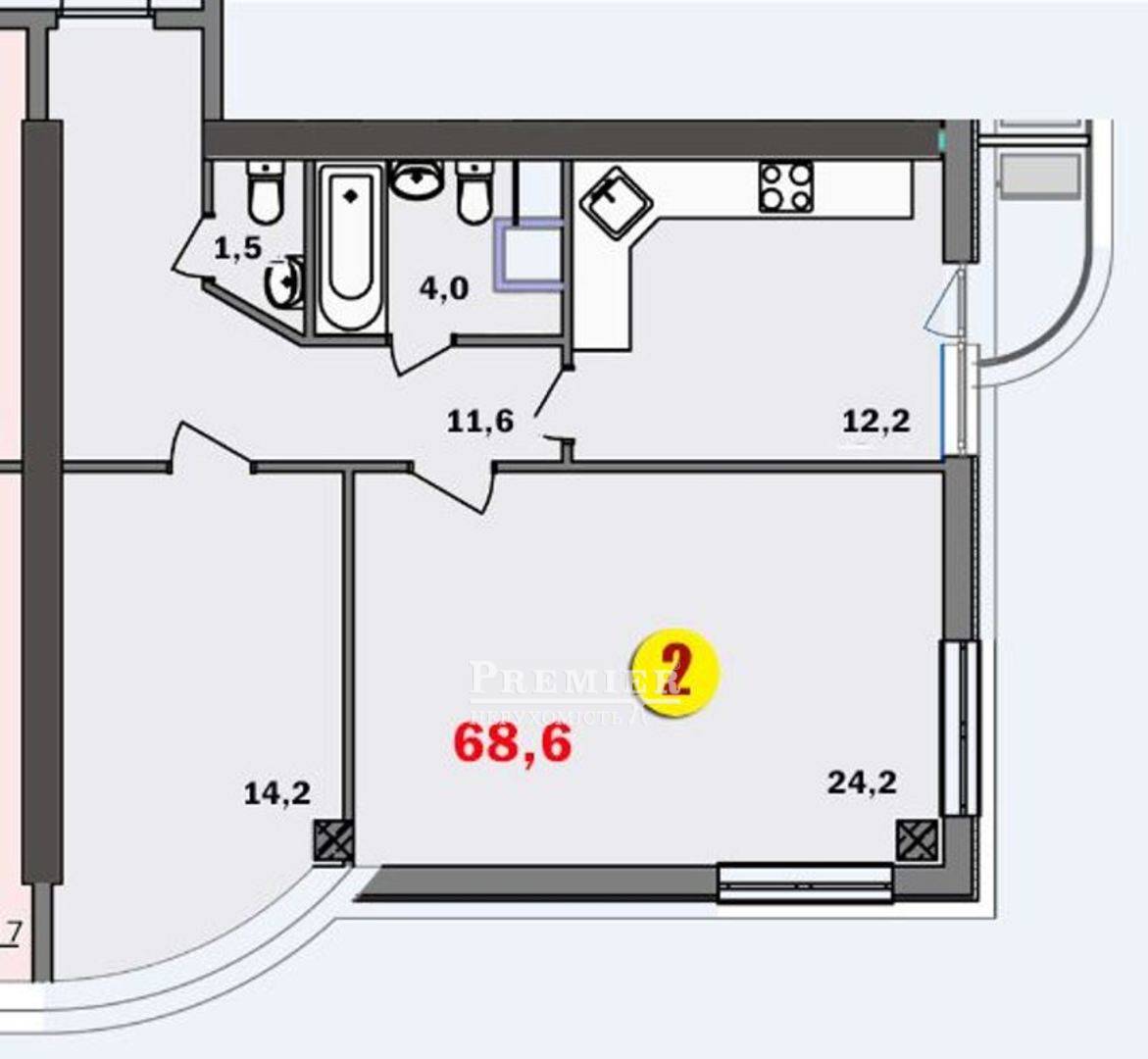 Продается 2-комнатная квартира, Гагаринское плато, г.Одесса изображение 6