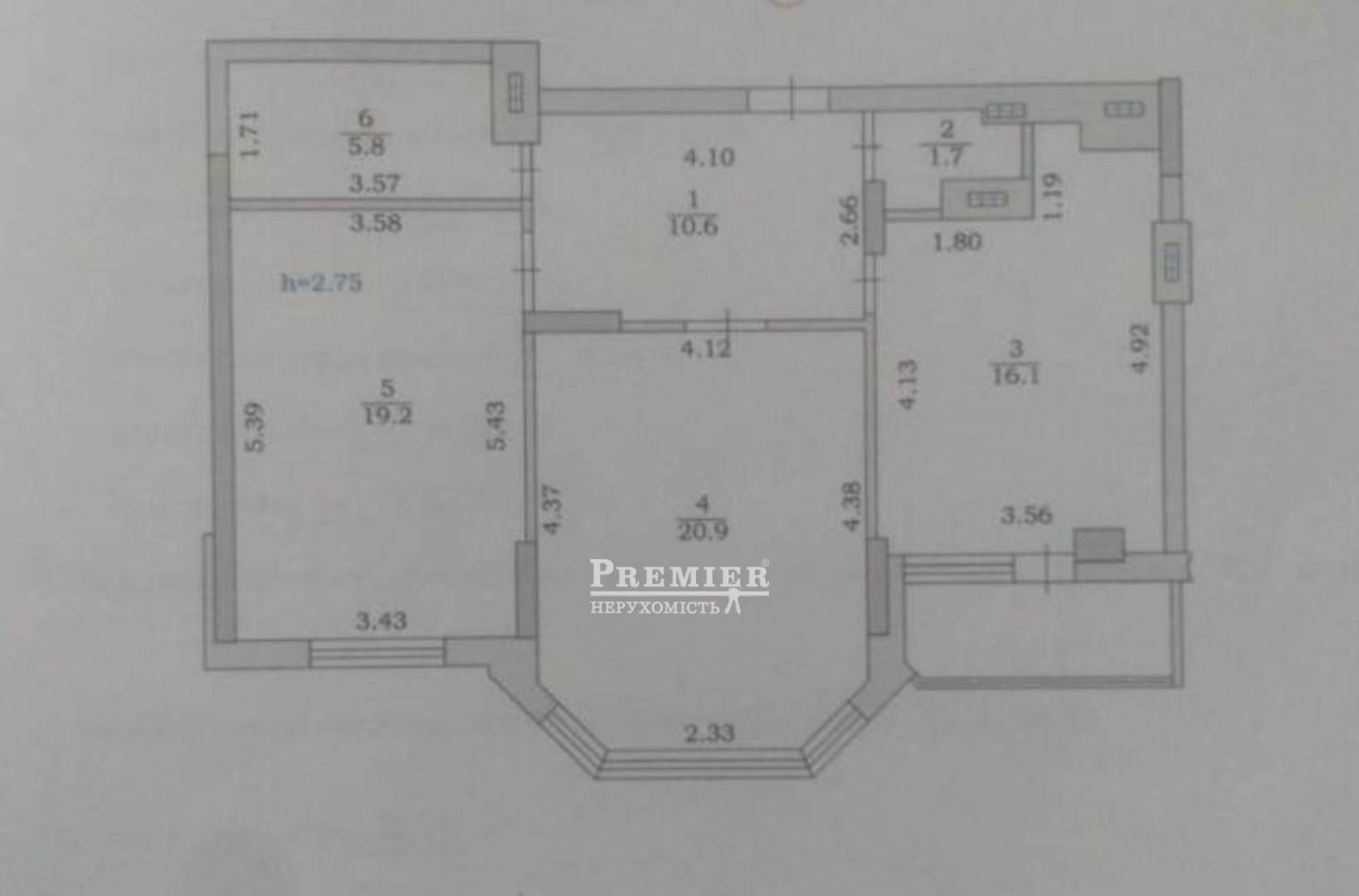 Продается 2-комнатная квартира, Парусная (Героев Сталинграда) ул., Черноморск изображение 4