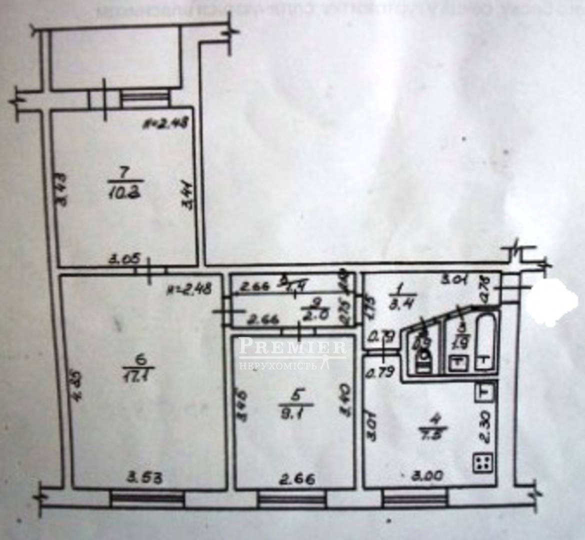 Продается 3-комнатная квартира, Транспортная ул., г.Одесса изображение 3