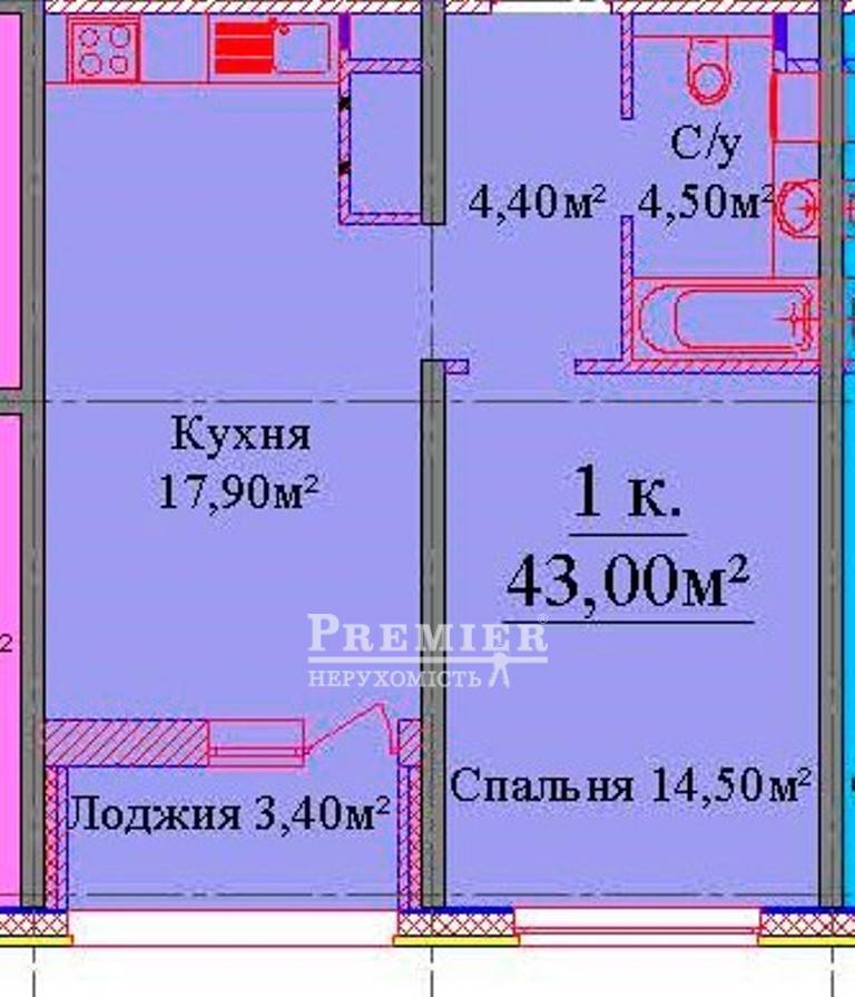 Продается 1-комн. квартира в новострое, Жаботинского ул. , г.Одесса изображение 1