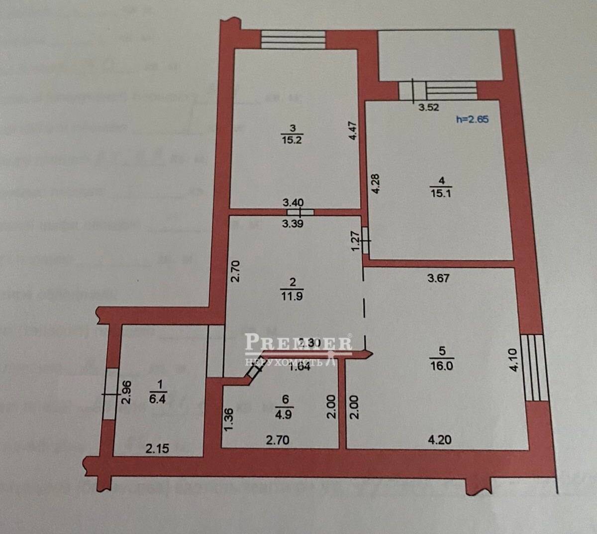 Продается 2-комнатная квартира, Парковая ул., Черноморск изображение 10